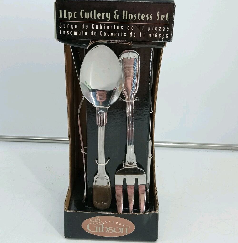 11X Gibson WATERBURY Hostess Set Serving Spoons Pie Server Ladle NIB! NEW